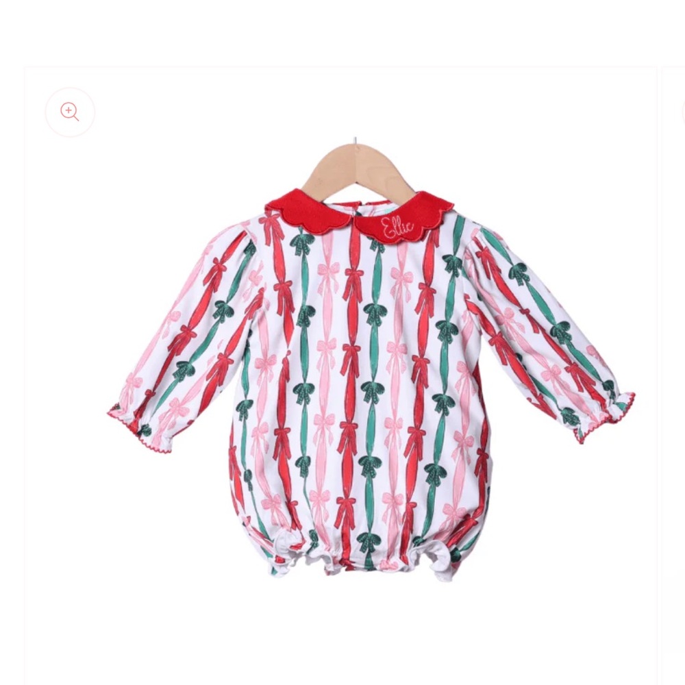 The Smocked Flamingo Christmas Bows Bubble